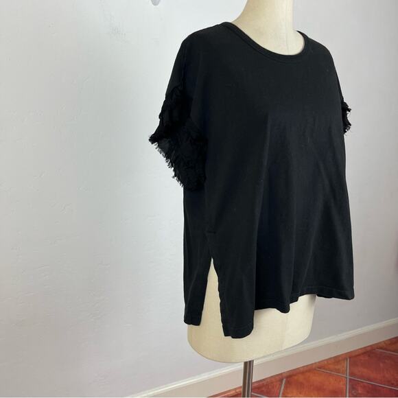 Current/Elliott The Recrafted Ruffle Top - Picture 3 of 9